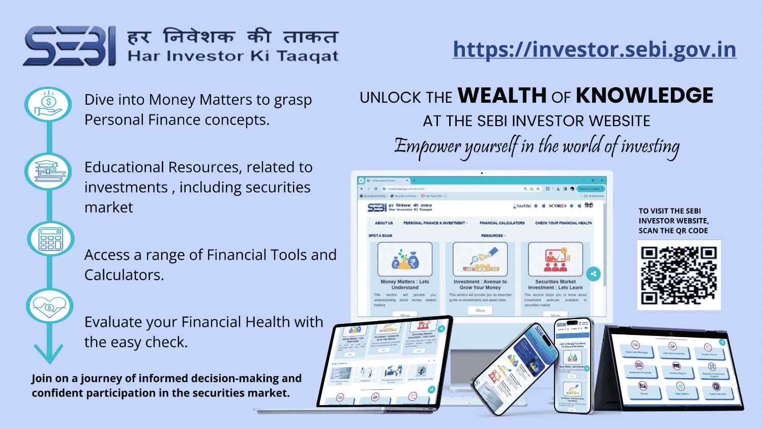 SEBI investor website portal for investor education and protection