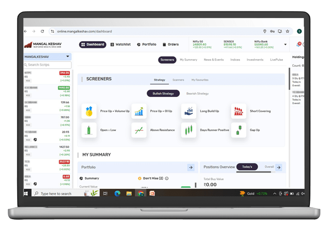 Mangal Keshav web-based trading platform for investors